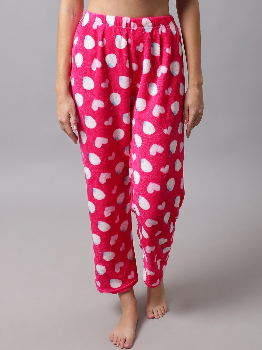 

TAG 7 Women Pink & White Printed Lounge Pants