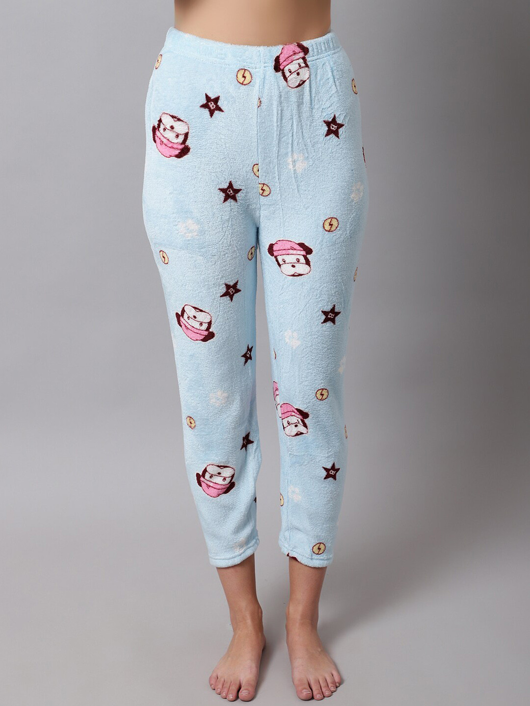 

TAG 7 Women Blue Printed Fur Lounge Pant