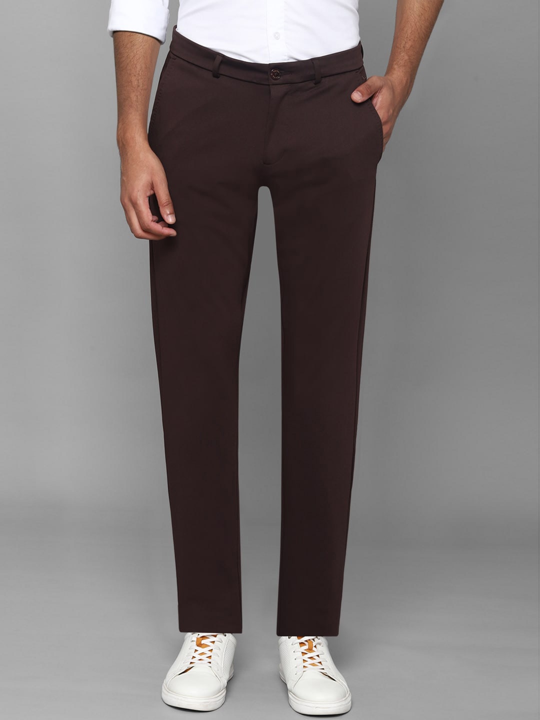 

Allen Solly Men Brown Slim Fit Trousers
