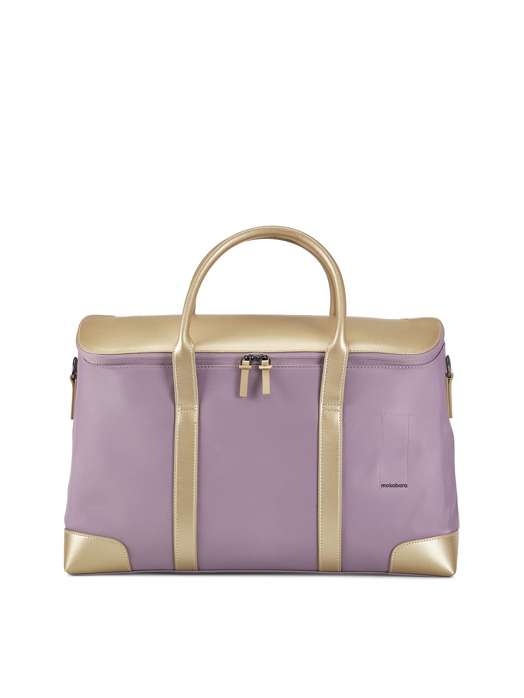 

MOKOBARA Lavender Colored Solid Vegan Leather Cabin Duffel Bag