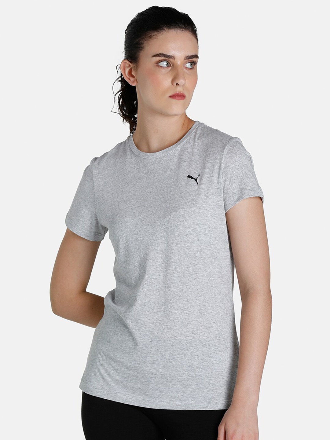 

Puma Women Grey Essentials Small Logo T-shirt