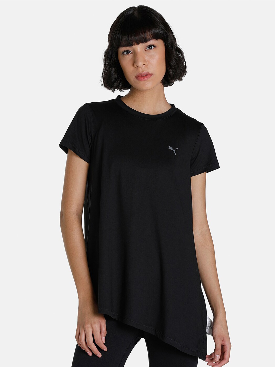 

Puma Women Black Solid Maternity Studio Oversized Training T-shirt
