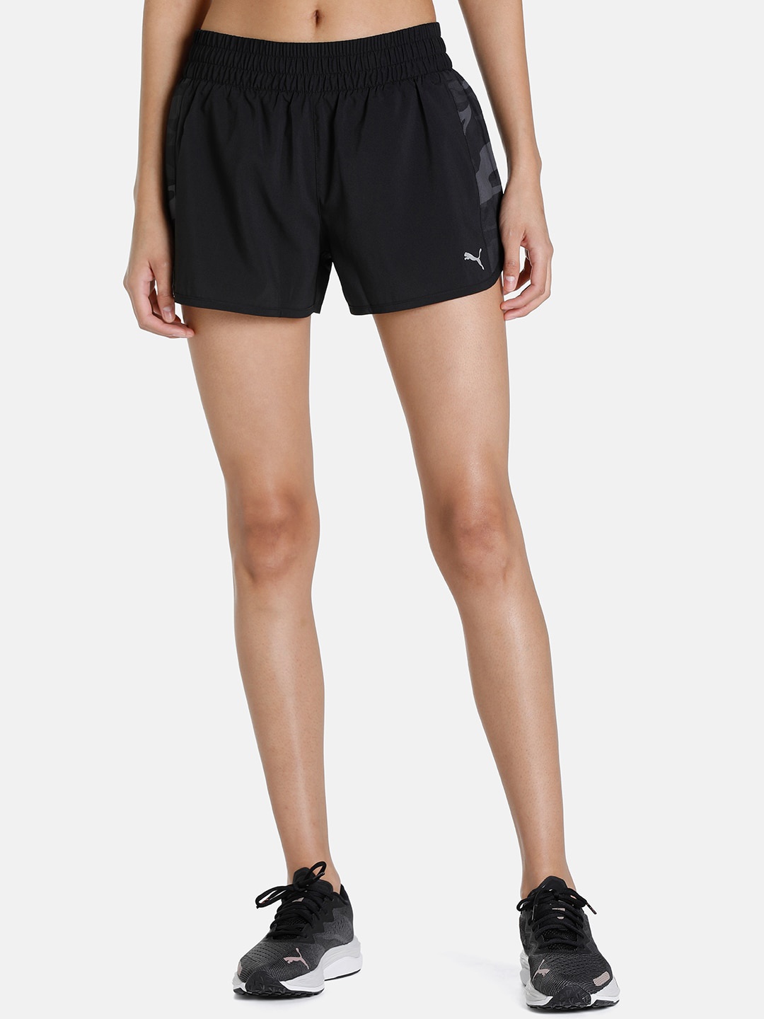 

Puma Women Black Graphic Woven 3" Regular Fit Running Shorts