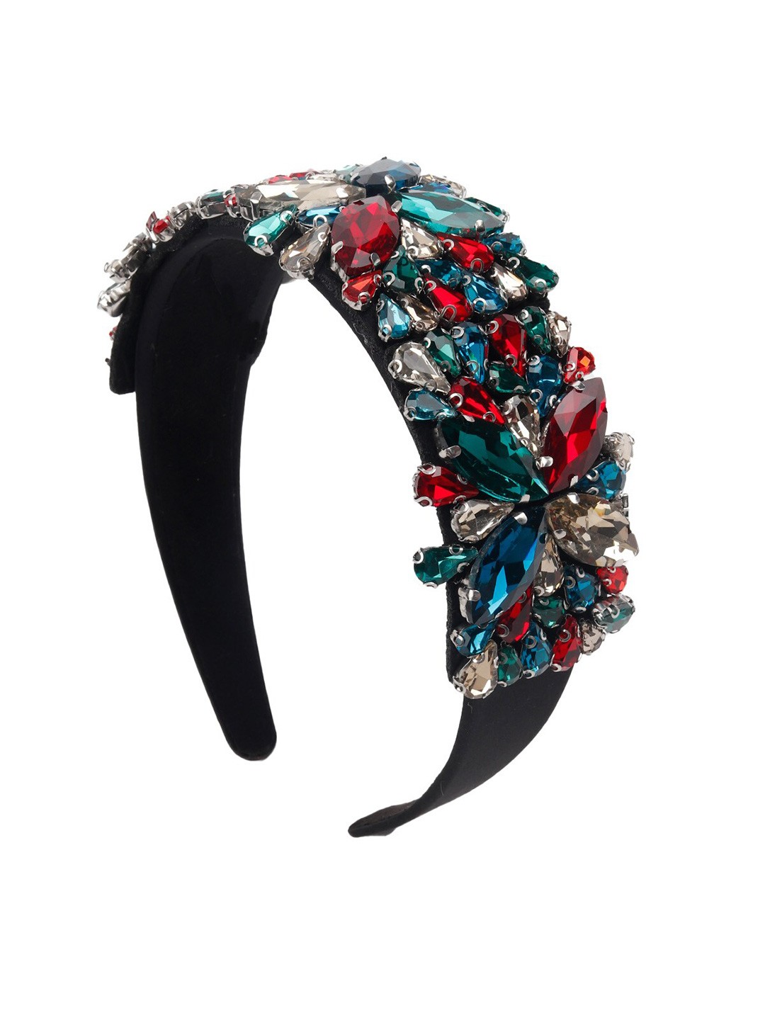 

ODETTE Women Black & Red Embellished Hairband
