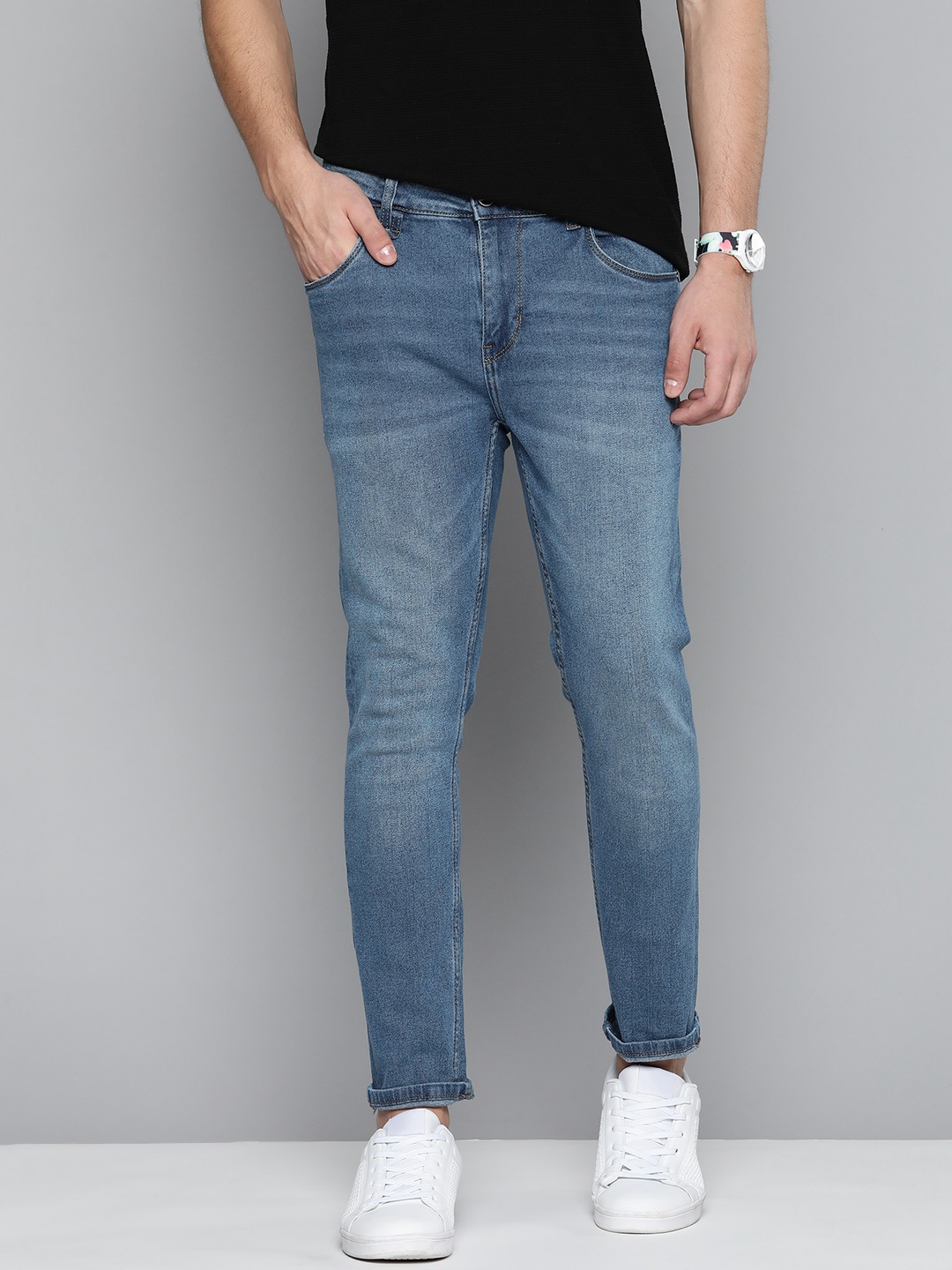 

Mast & Harbour Men Blue Skinny Fit Light Fade Stretchable Jeans