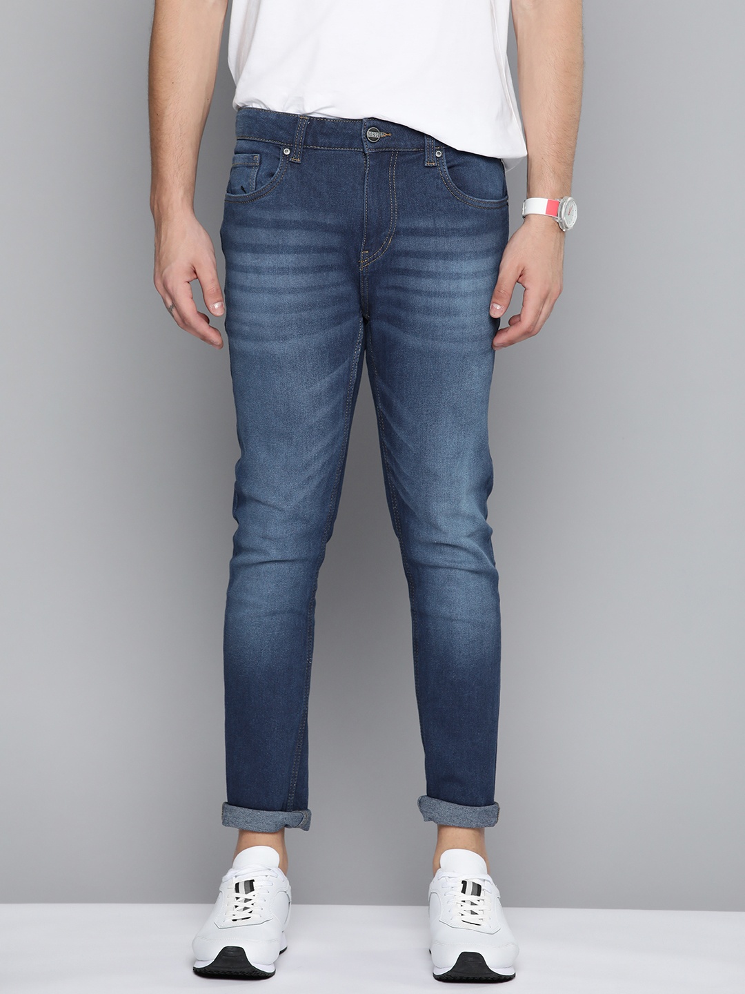 

Mast & Harbour Men Blue Skinny Fit Light Fade Jeans