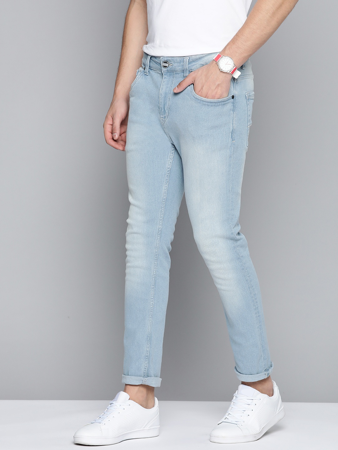 

Mast & Harbour Men Blue Skinny Fit Light Fade Jeans