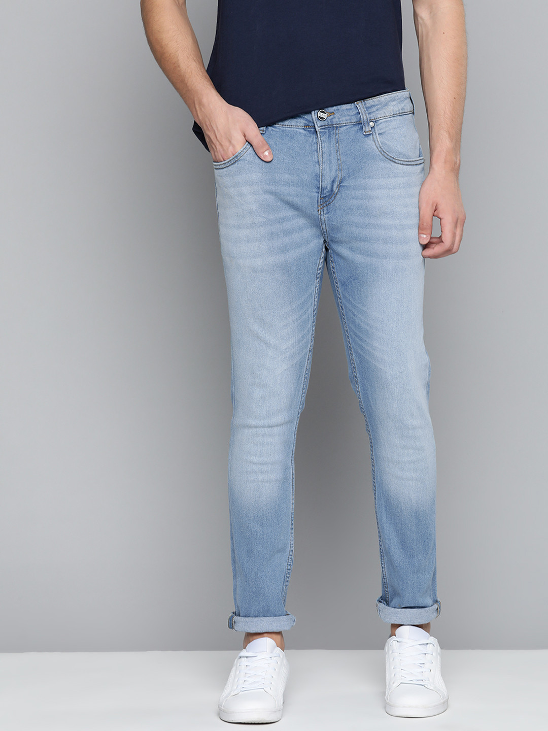 

Mast & Harbour Men Blue Skinny Fit Light Fade Stretchable Jeans