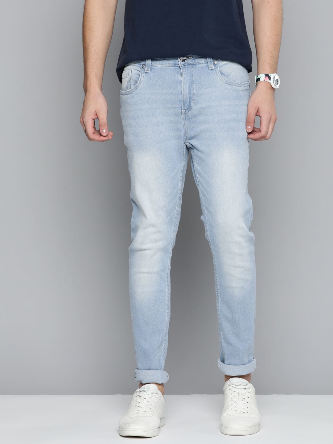 

Mast & Harbour Men Blue Skinny Fit Light Fade Stretchable Jeans