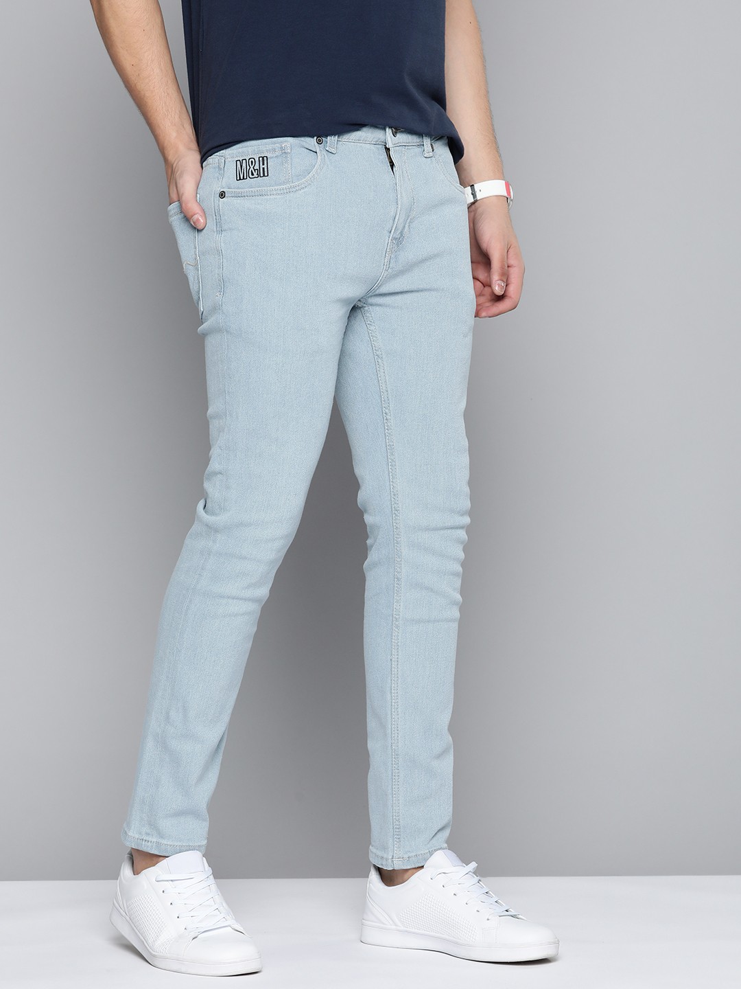

Mast & Harbour Men Blue Skinny Fit Light Fade Stretchable Jeans