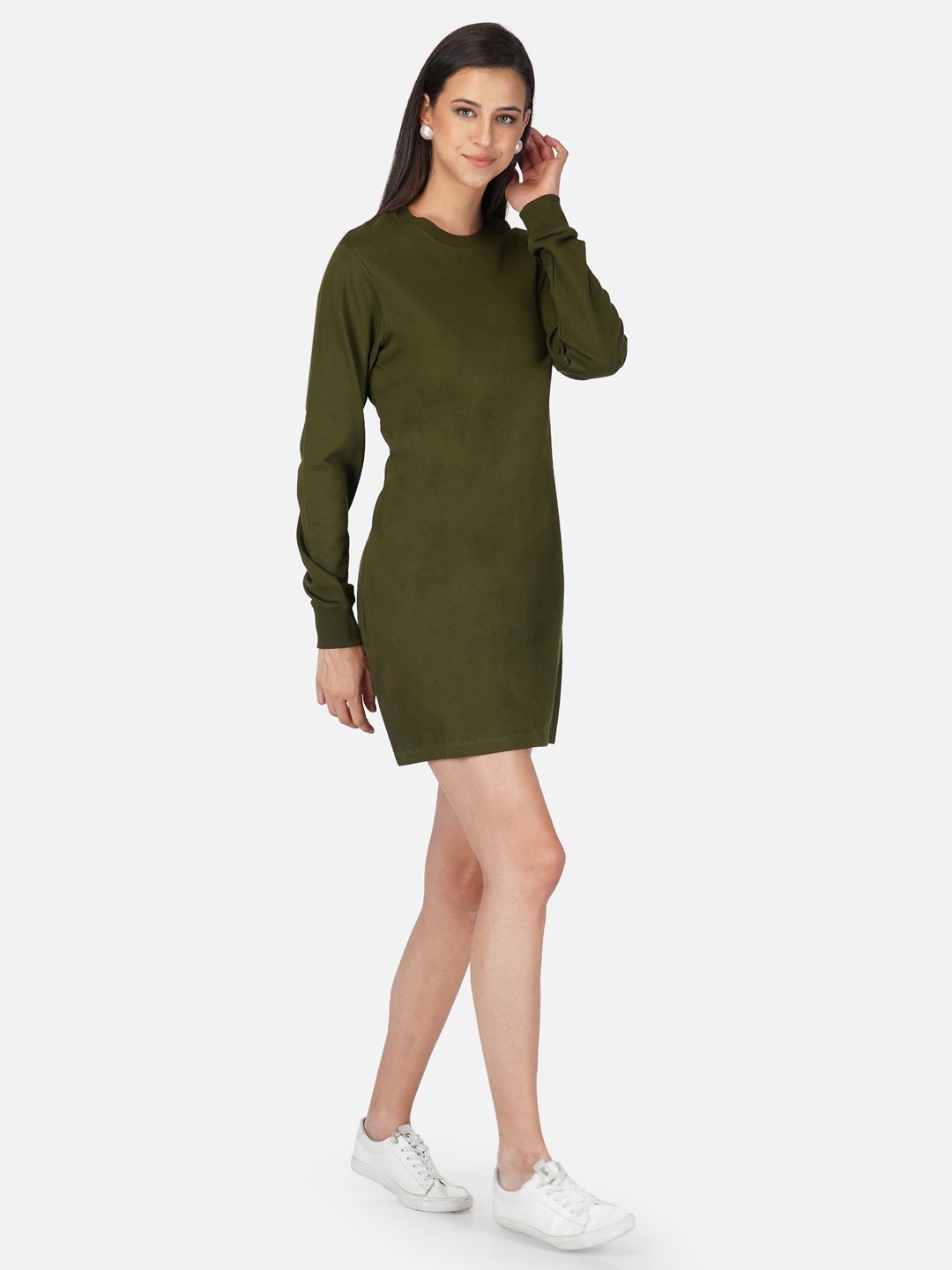 

Tinted Women Olive Green Sweatshirt