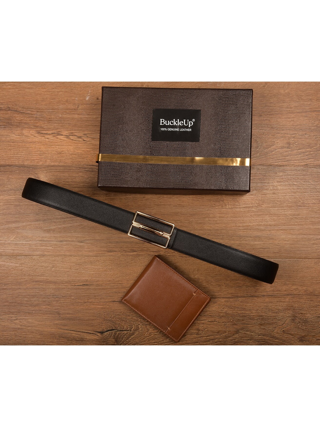 

BuckleUp Men Black Solid Accessory Gift Set