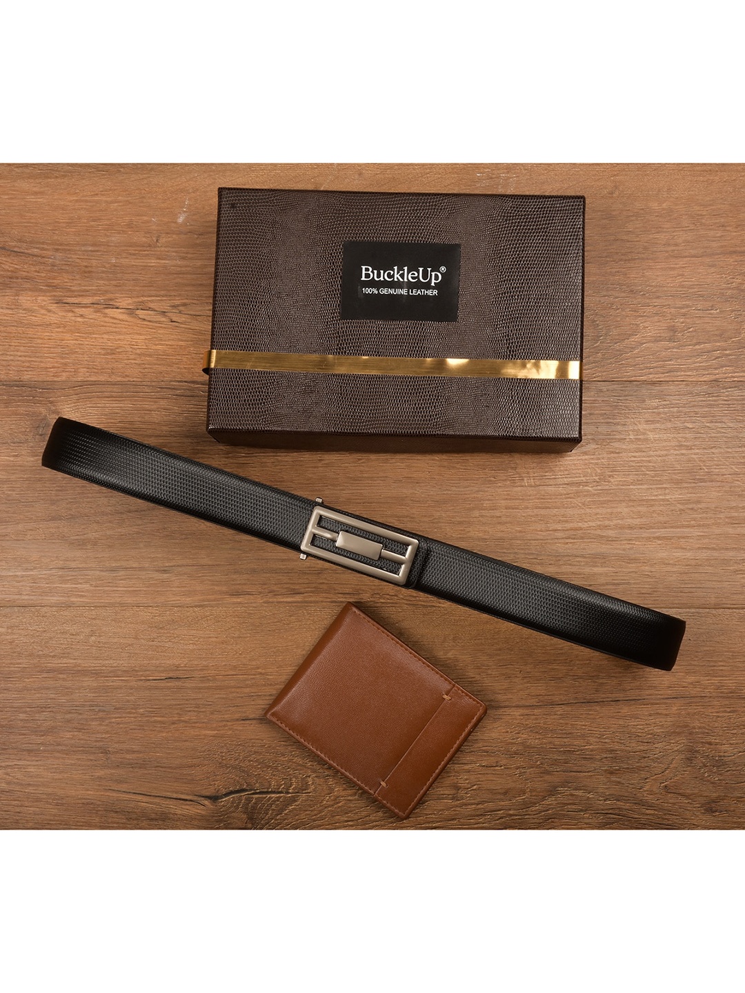 

BuckleUp Men Black Solid Accessory Gift Set