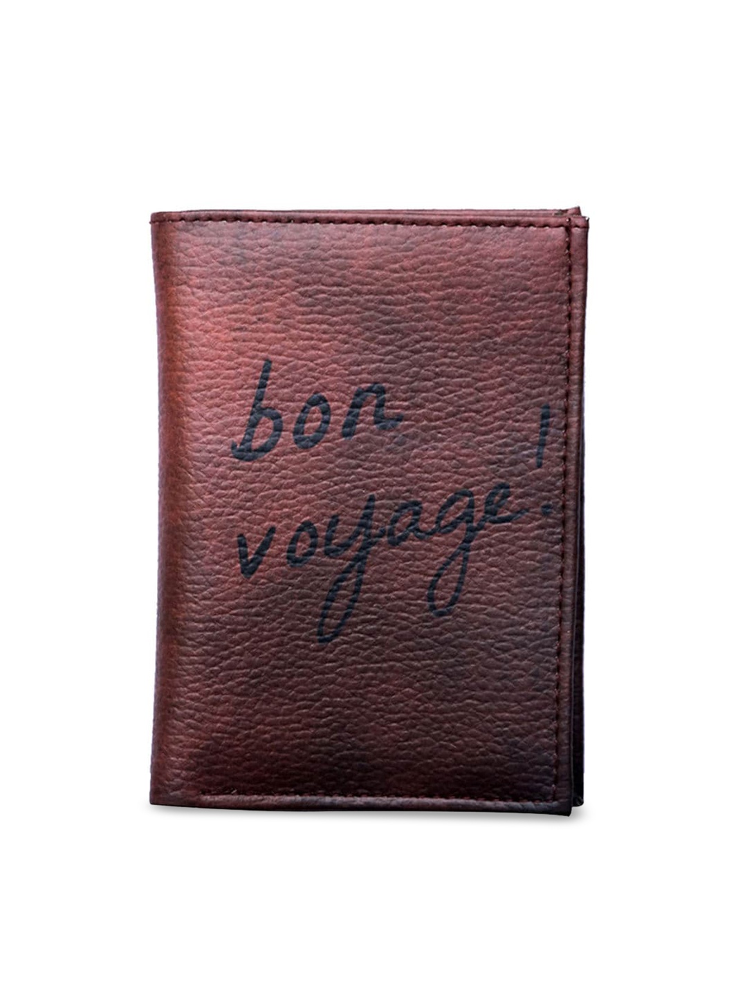 

BandBox Women Brown Typography Printed PU Two Fold Wallet