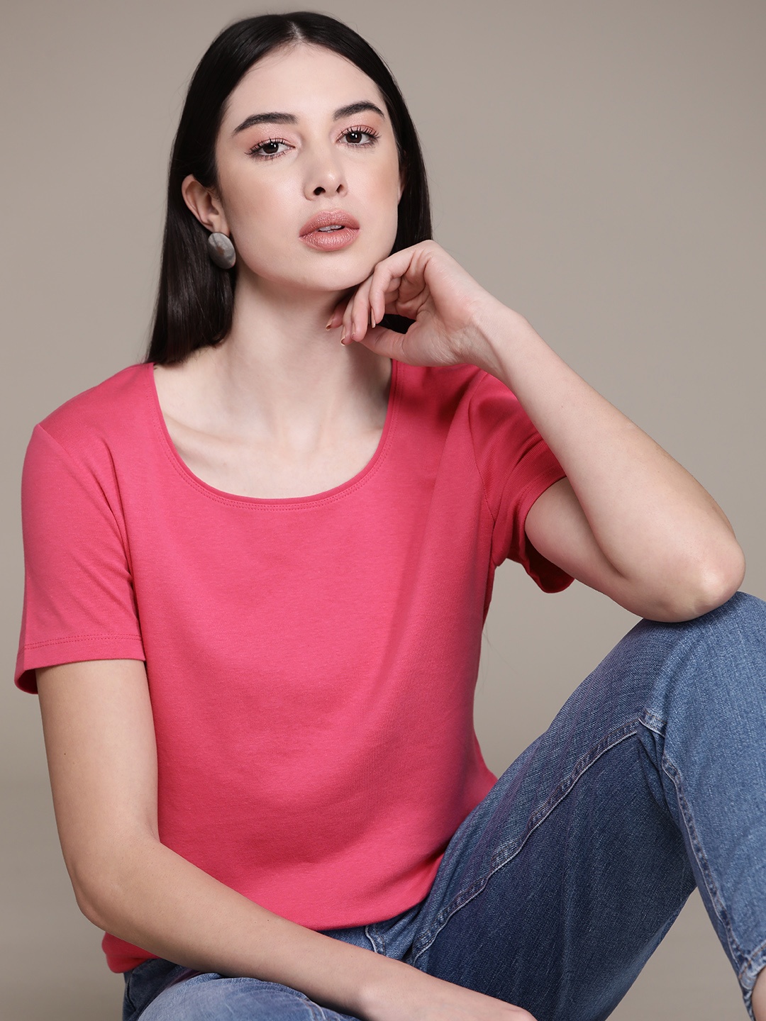 

Macy's Karen Scott Women Pure Cotton T-shirt, Pink