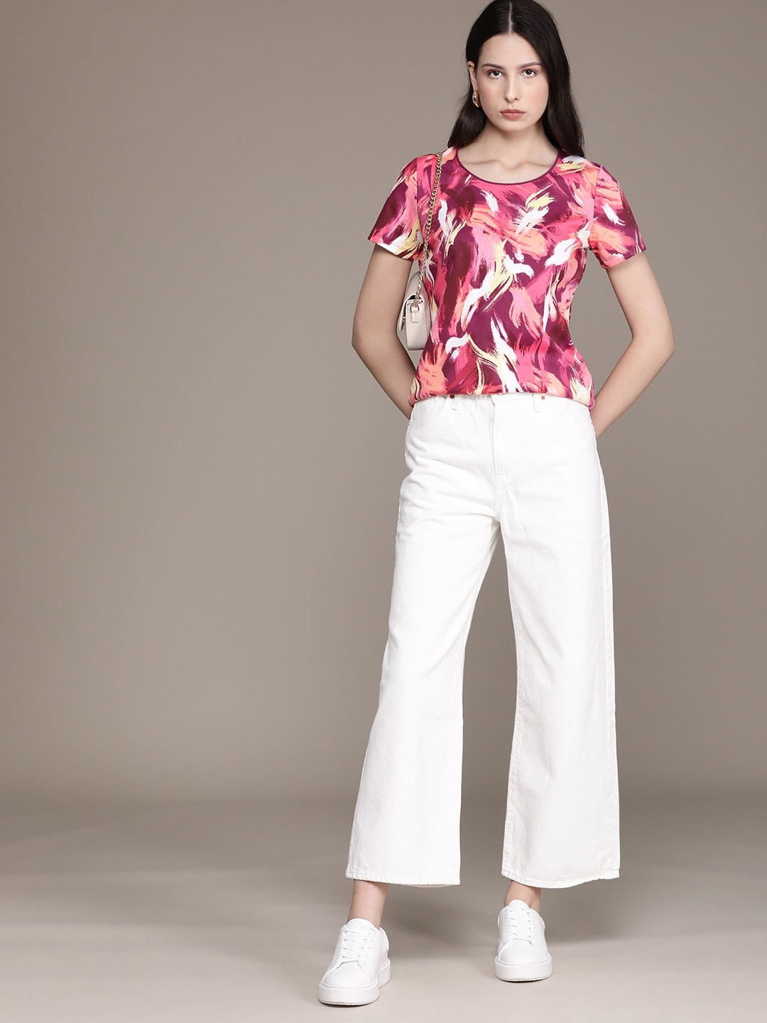 

Macy's Karen Scott Abstract Print Top, Red