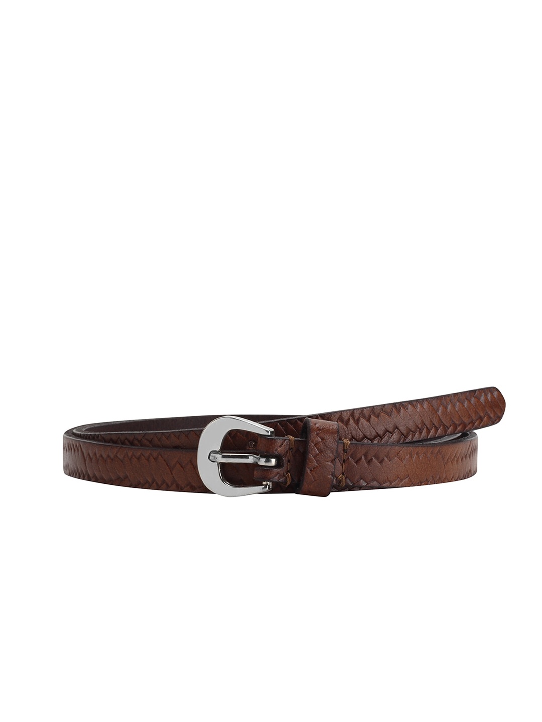

Aditi Wasan Women Brown Textured Leather Belt