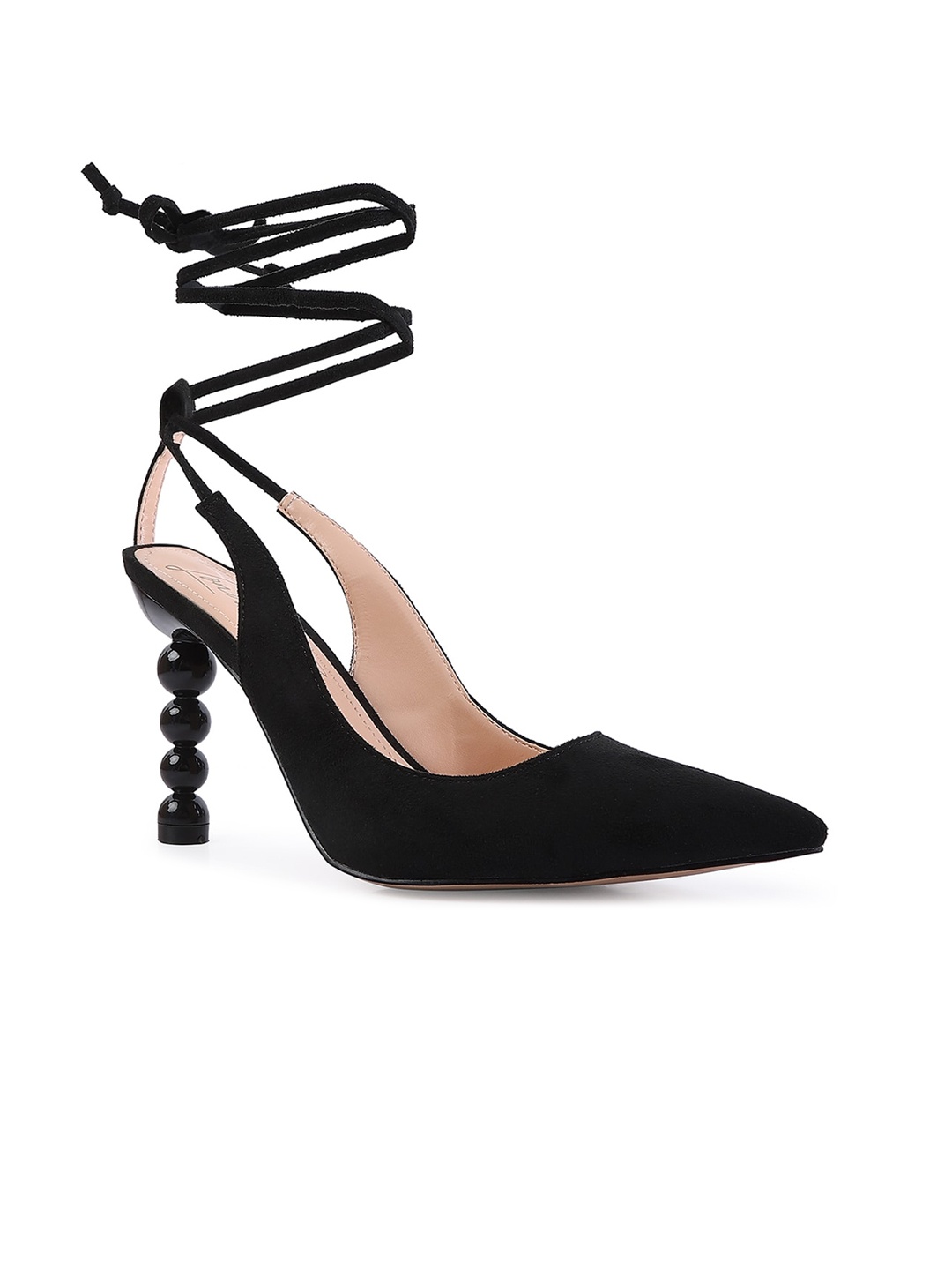 

London Rag Women Black Suede Party Kitten Pumps