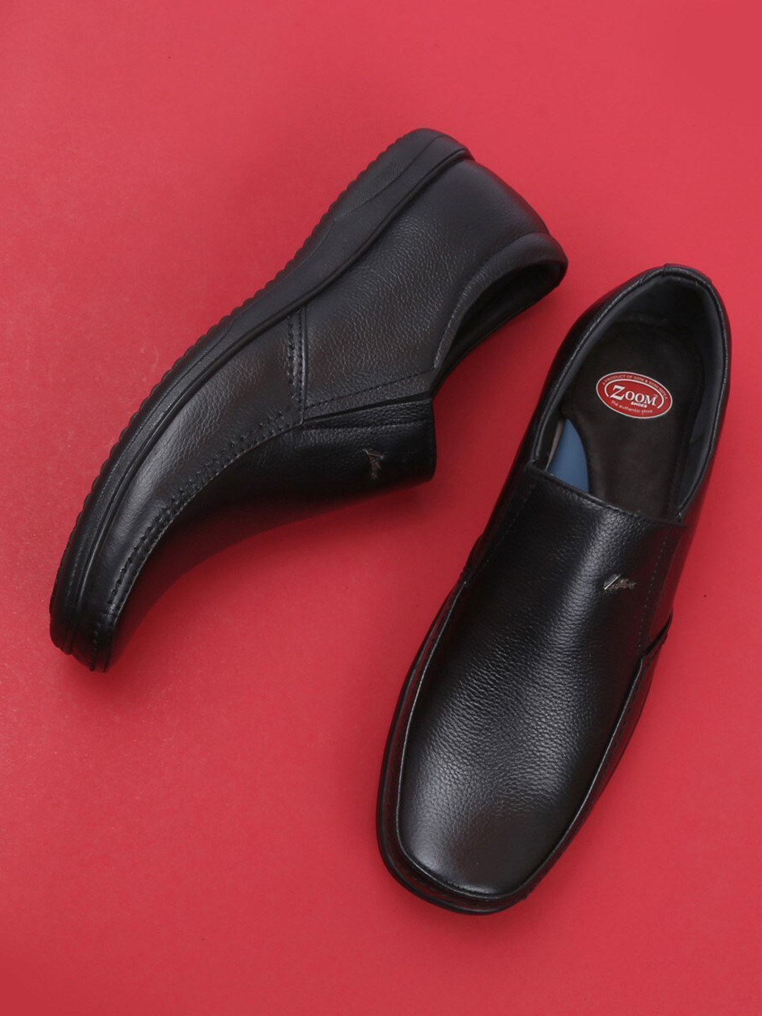 

Zoom Shoes Men Black Formal Slip-On Shoes