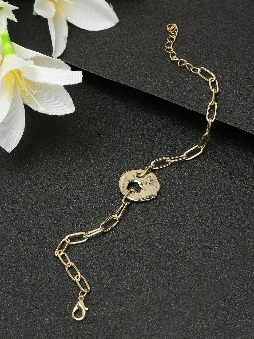 

YouBella Women Gold-Toned Gold-Plated Charm Bracelet