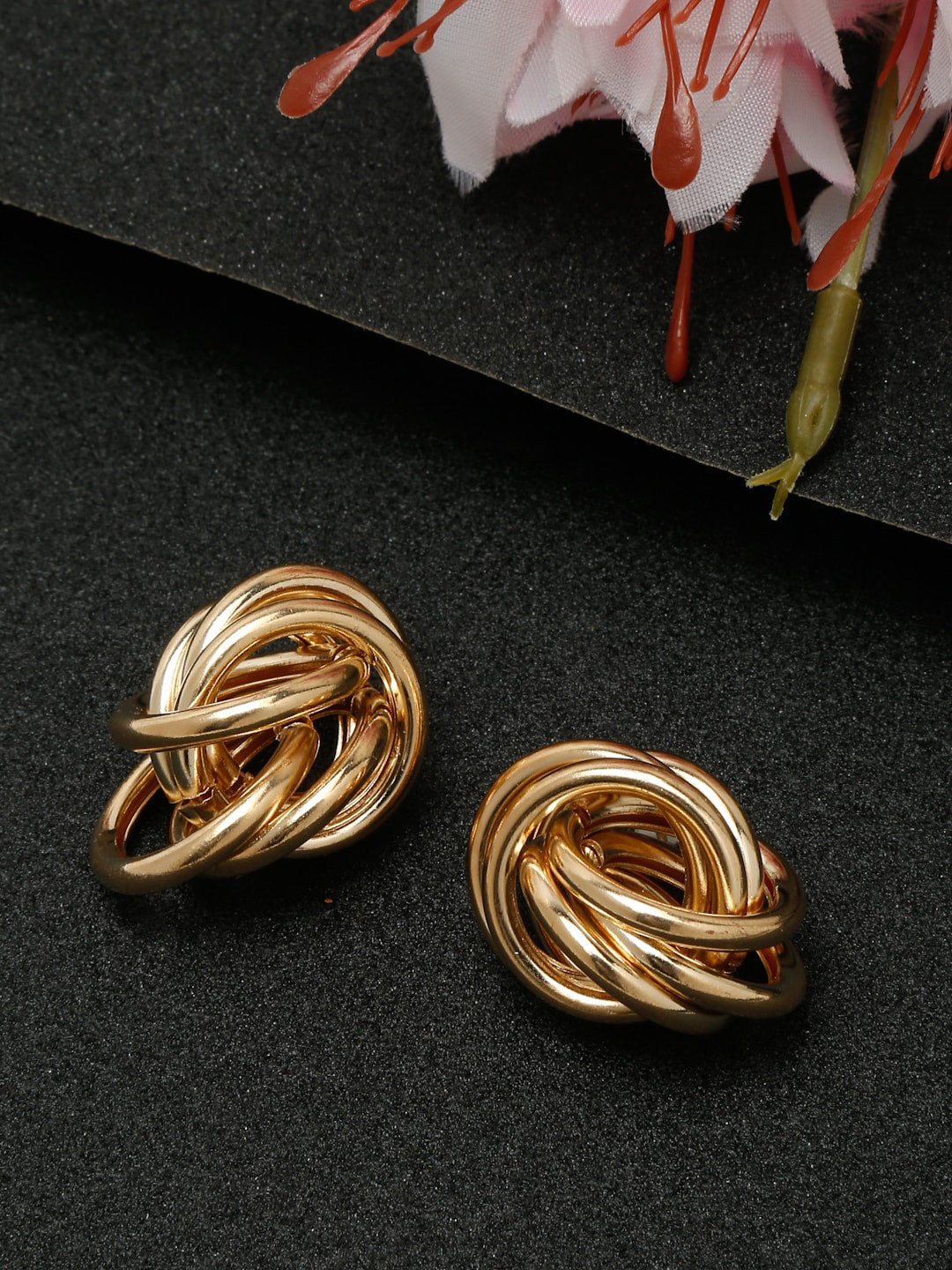 

YouBella Women Gold-Plated Circular Studs Earrings