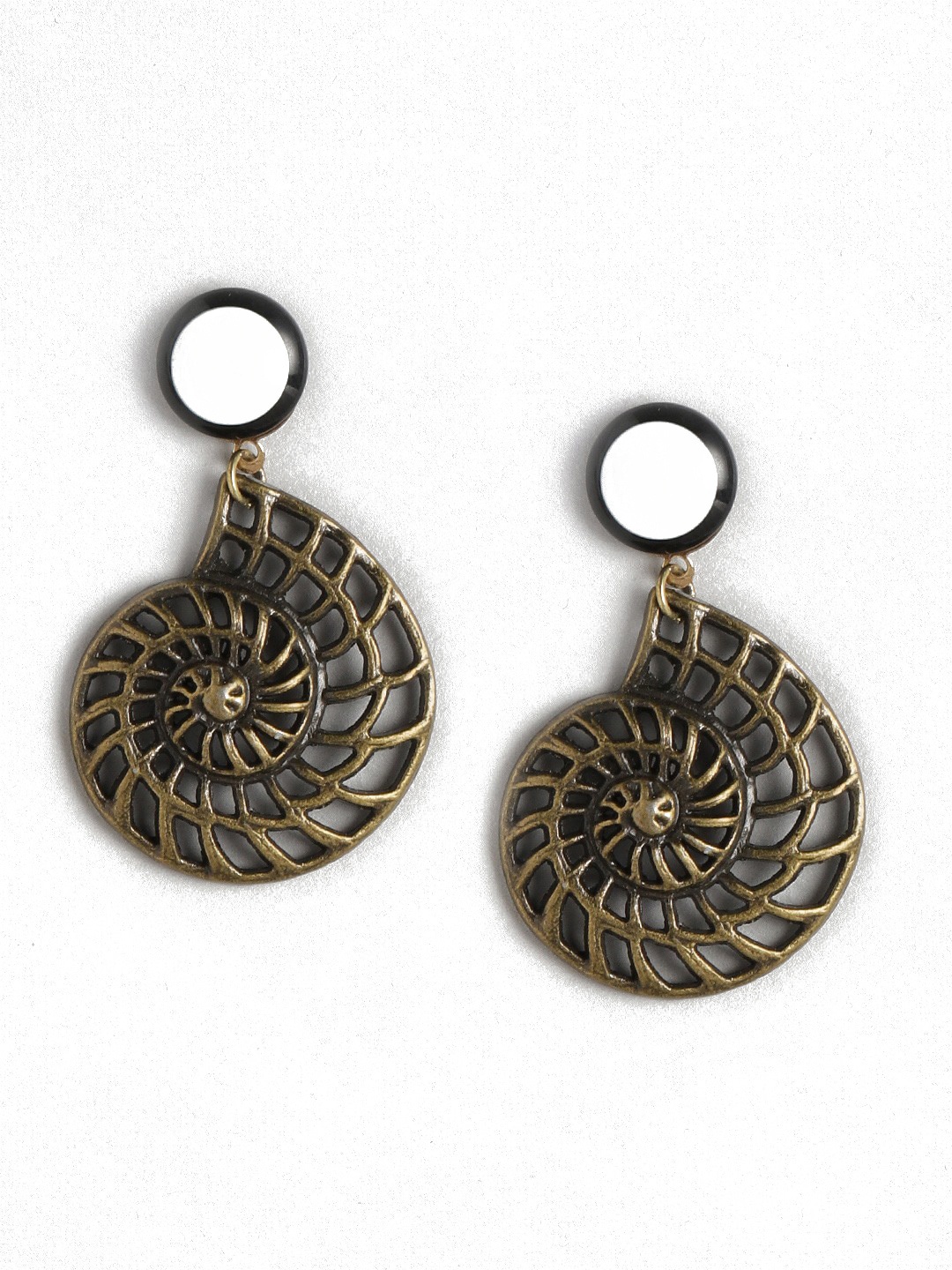 

Sangria Women Gold-Toned Contemporary Drop Earrings
