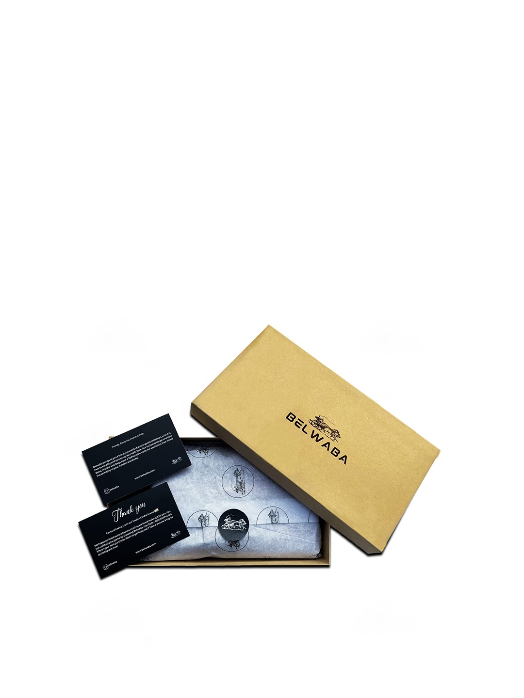 

Belwaba Men Black Leather Card Holder