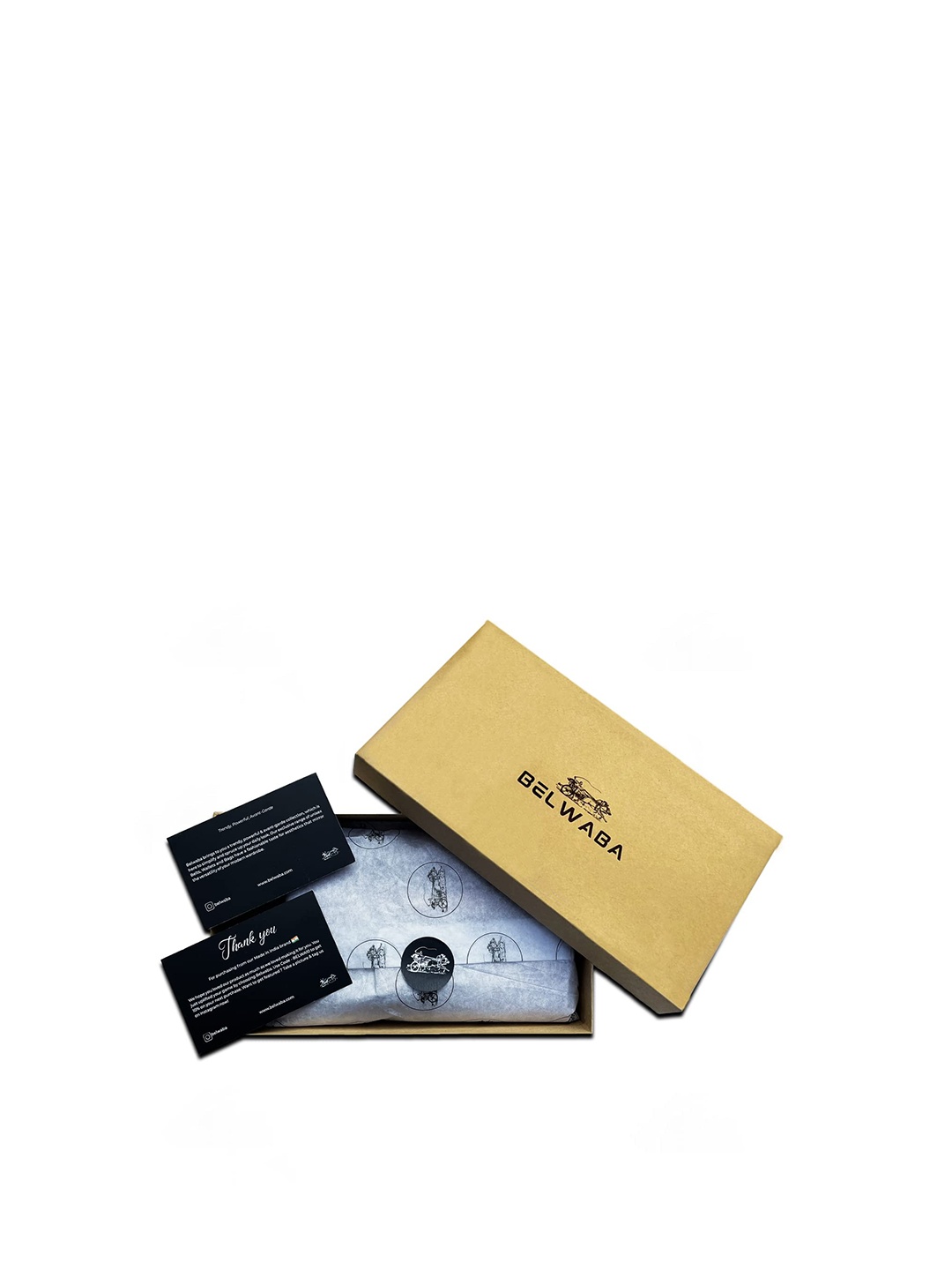

Belwaba Men Navy Blue & Brown Textured Leather Card Holder