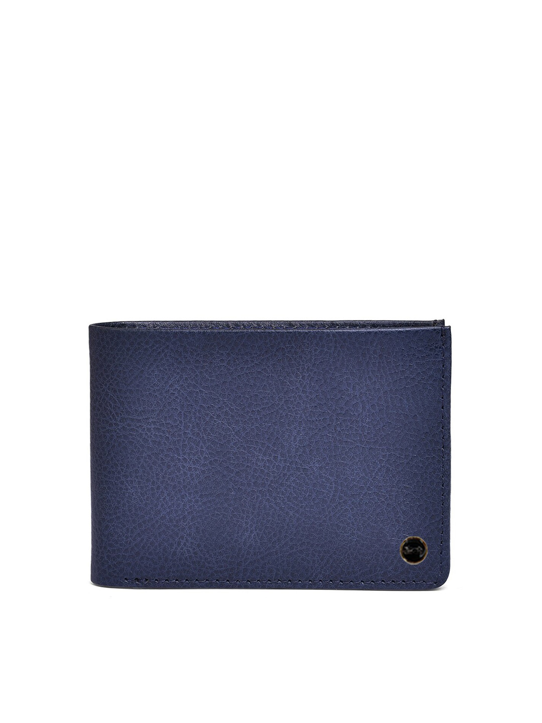 

Belwaba Men Navy Blue Leather Two Fold Wallet