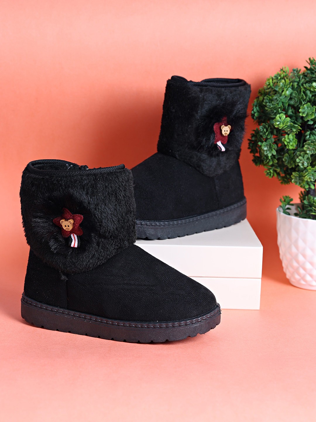 

PASSION PETALS Girls Black Winter Boots
