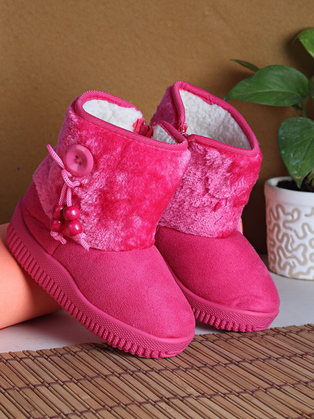 

PASSION PETALS Girls Pink Embellished Boots