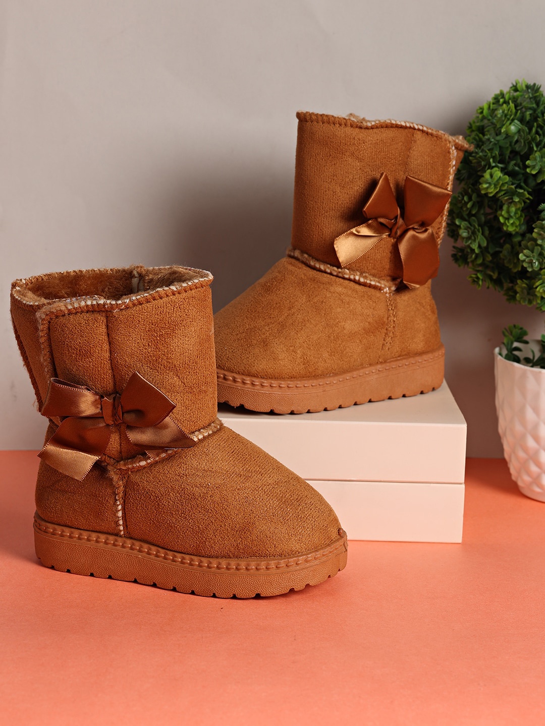 

PASSION PETALS Girls Brown Suede Boots