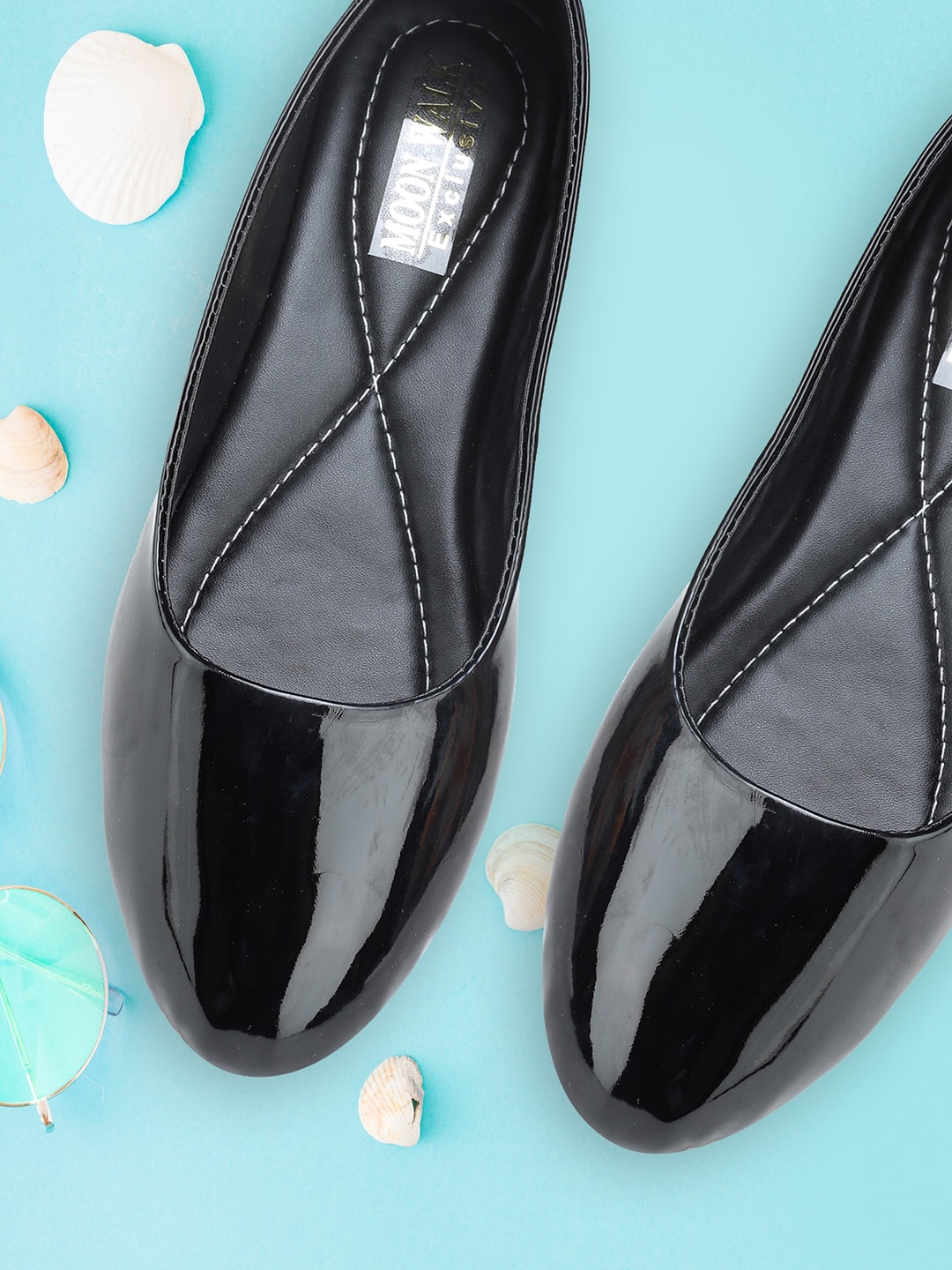 

Moonwalk Women Black Ballerinas Flats