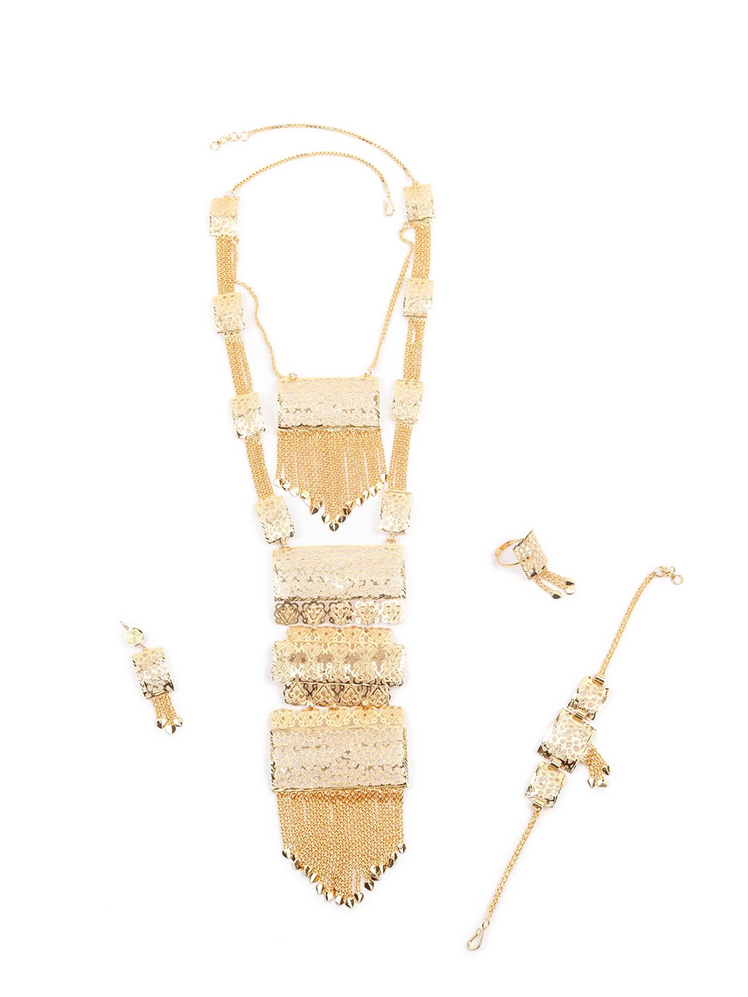 

ODETTE Gold-Plated & Design Detailed Jewellery Set