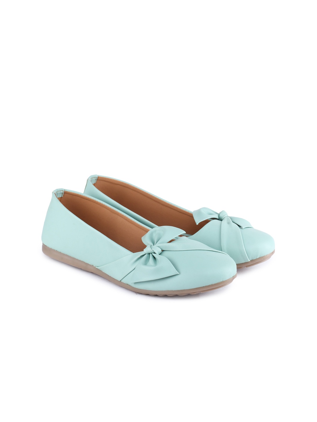 

Moonwalk Women Sea Green Ballerinas with Bows Flats