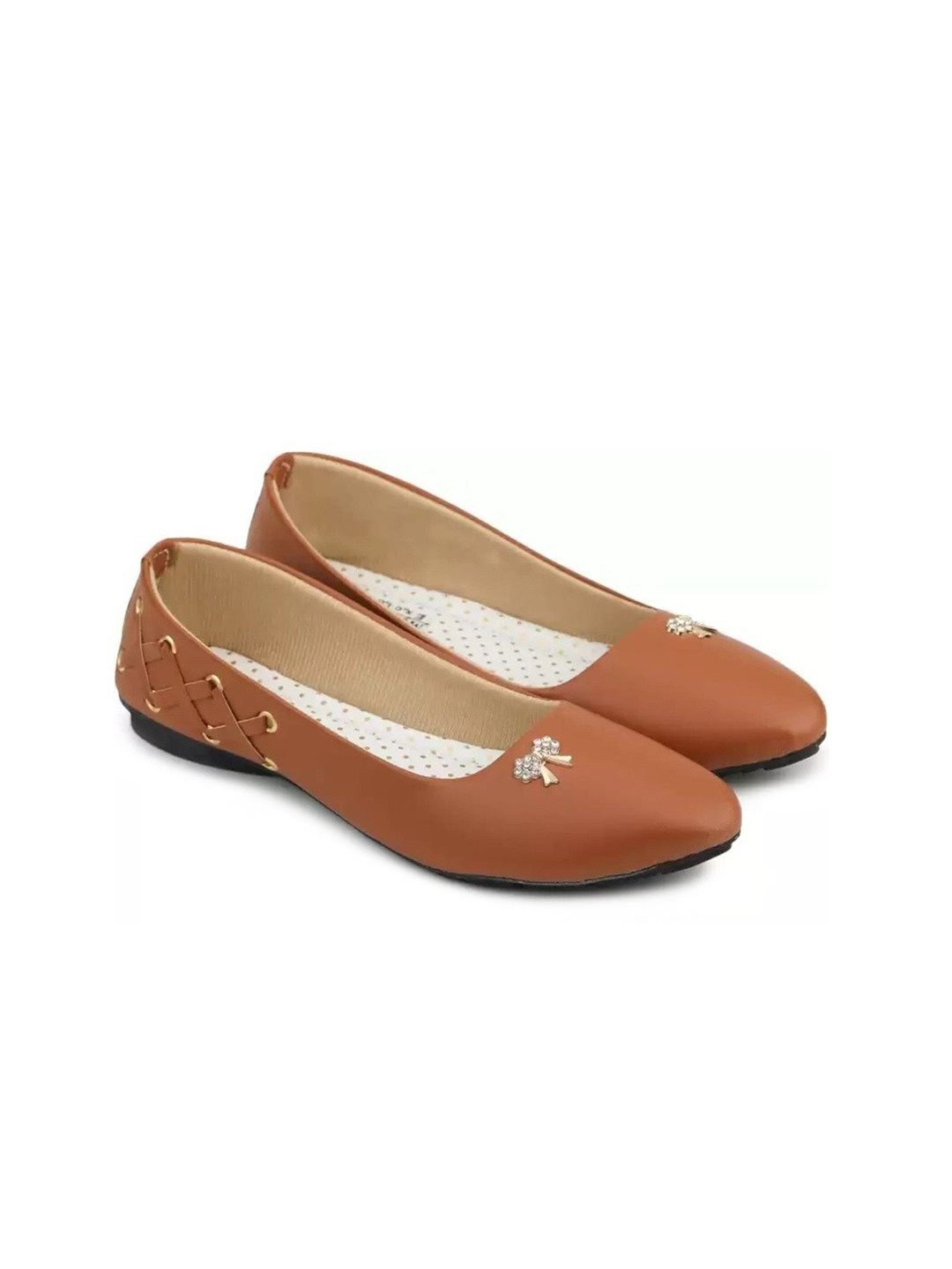 

Moonwalk Women Tan Ballerinas Flats