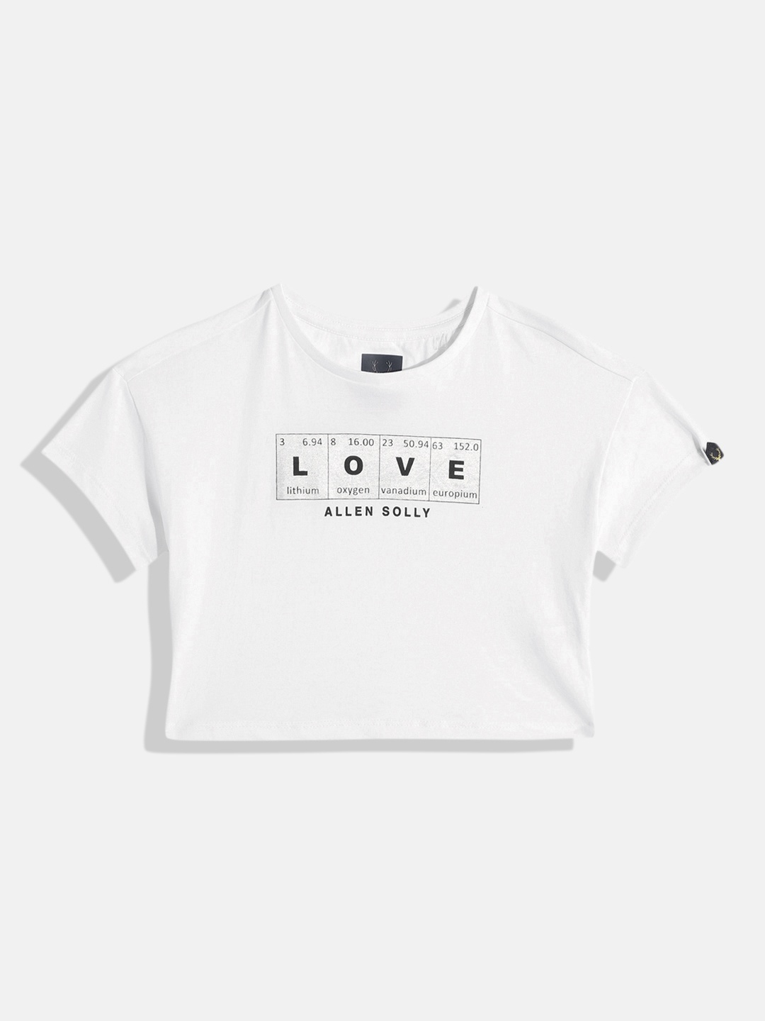 

Allen Solly Junior Girls Pure Cotton Typography Printed T-shirt, White