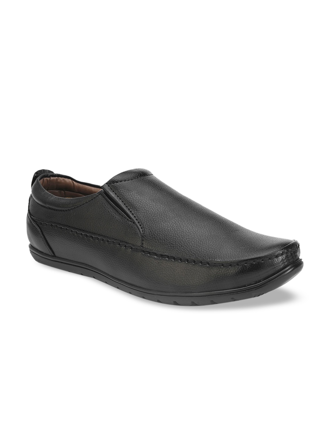 

Sir Corbett Men Black Solid Formal Slip-On Shoes