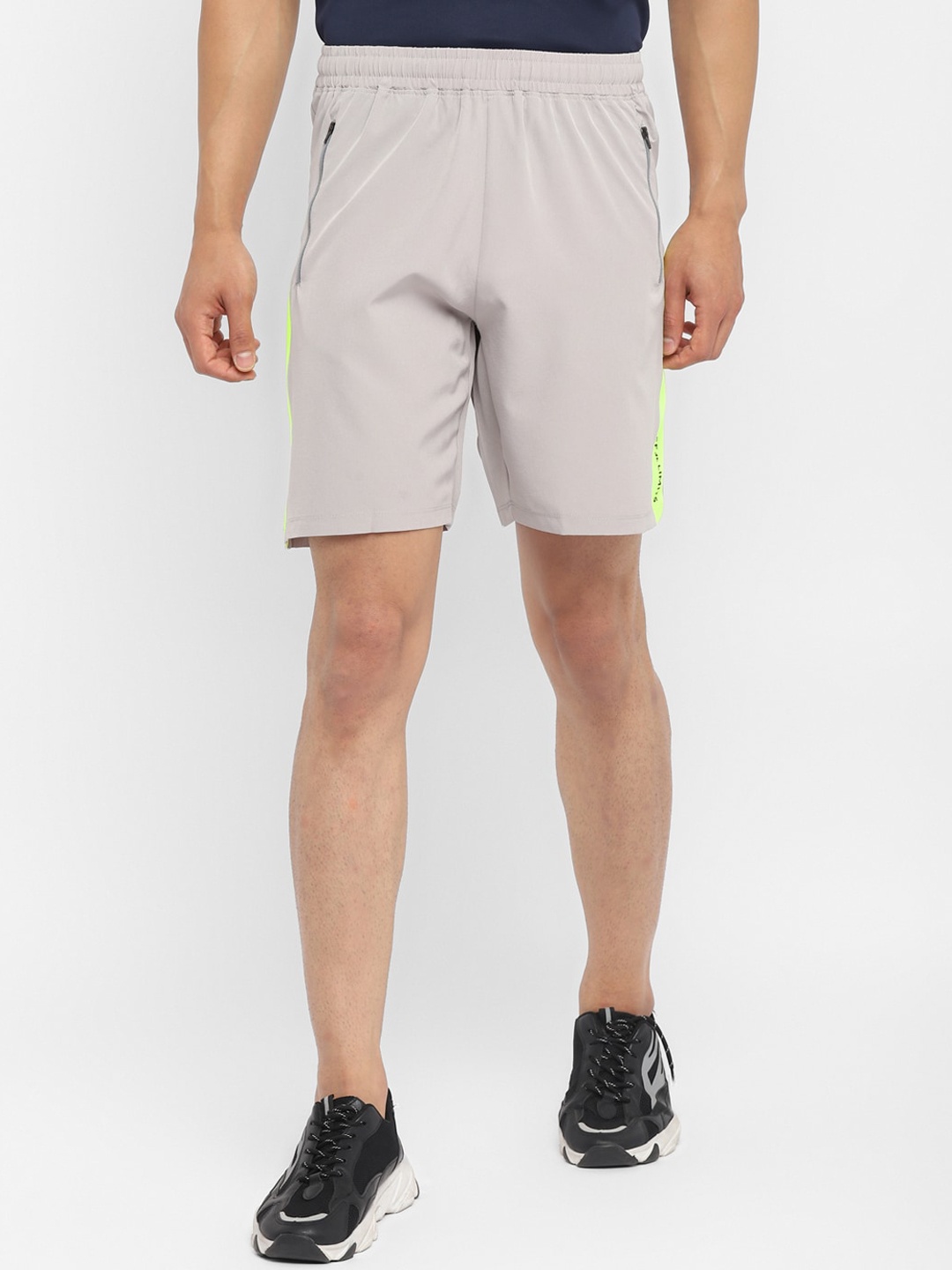 OFF LIMITS Men Grey Solid Regular Fit Sports Shorts