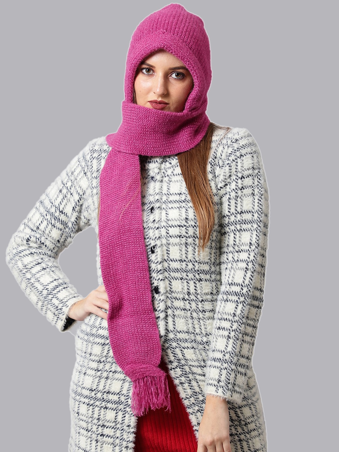 

ELLIS Women Pink Wool Beanie