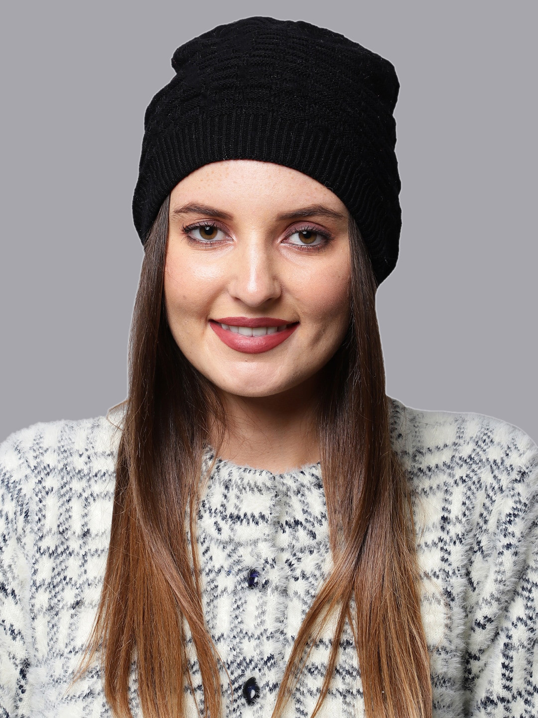 

ELLIS Women Black Wool Beanie