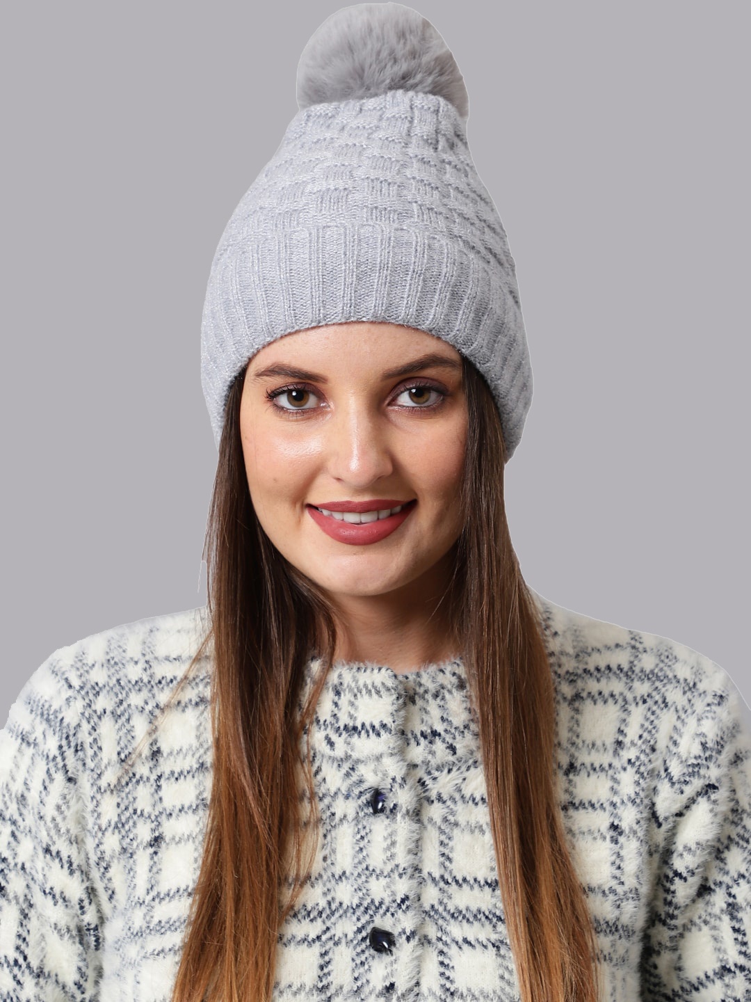 

ELLIS Women Grey wool Beanie