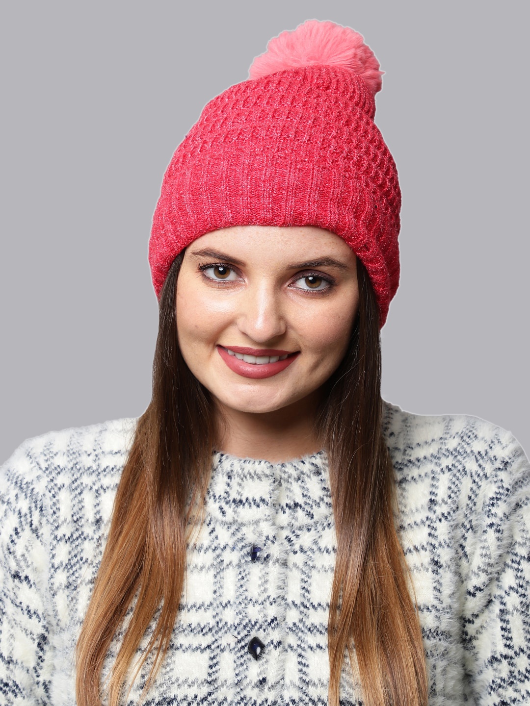 

ELLIS Women Rose Wool Beanie Cap