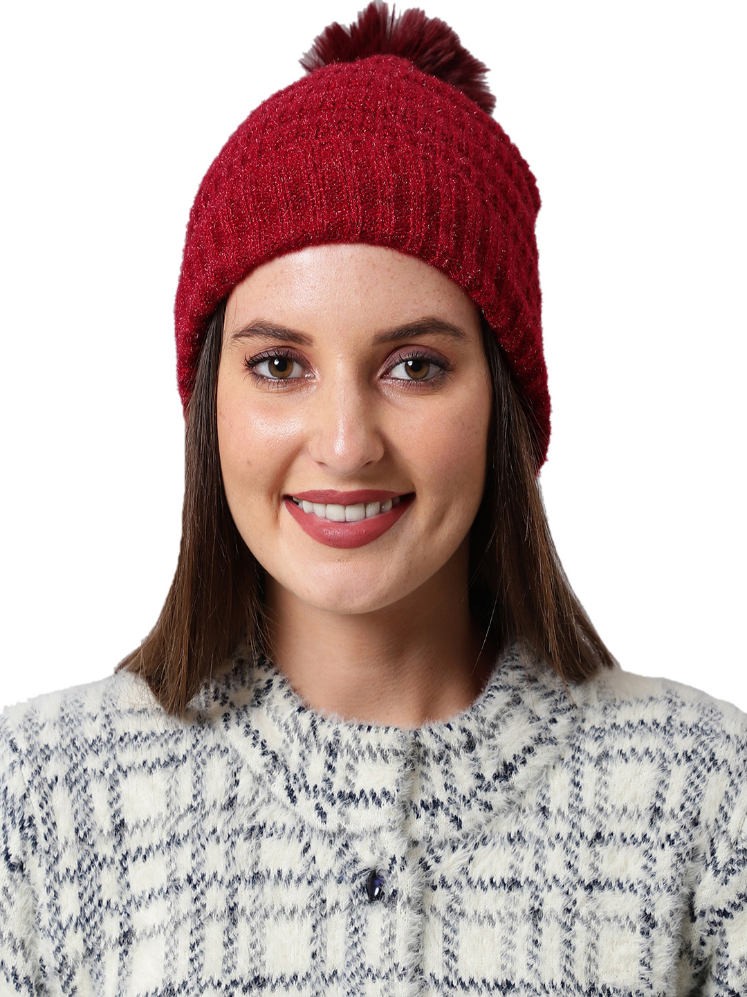 

ELLIS Women wool Beanie, Maroon
