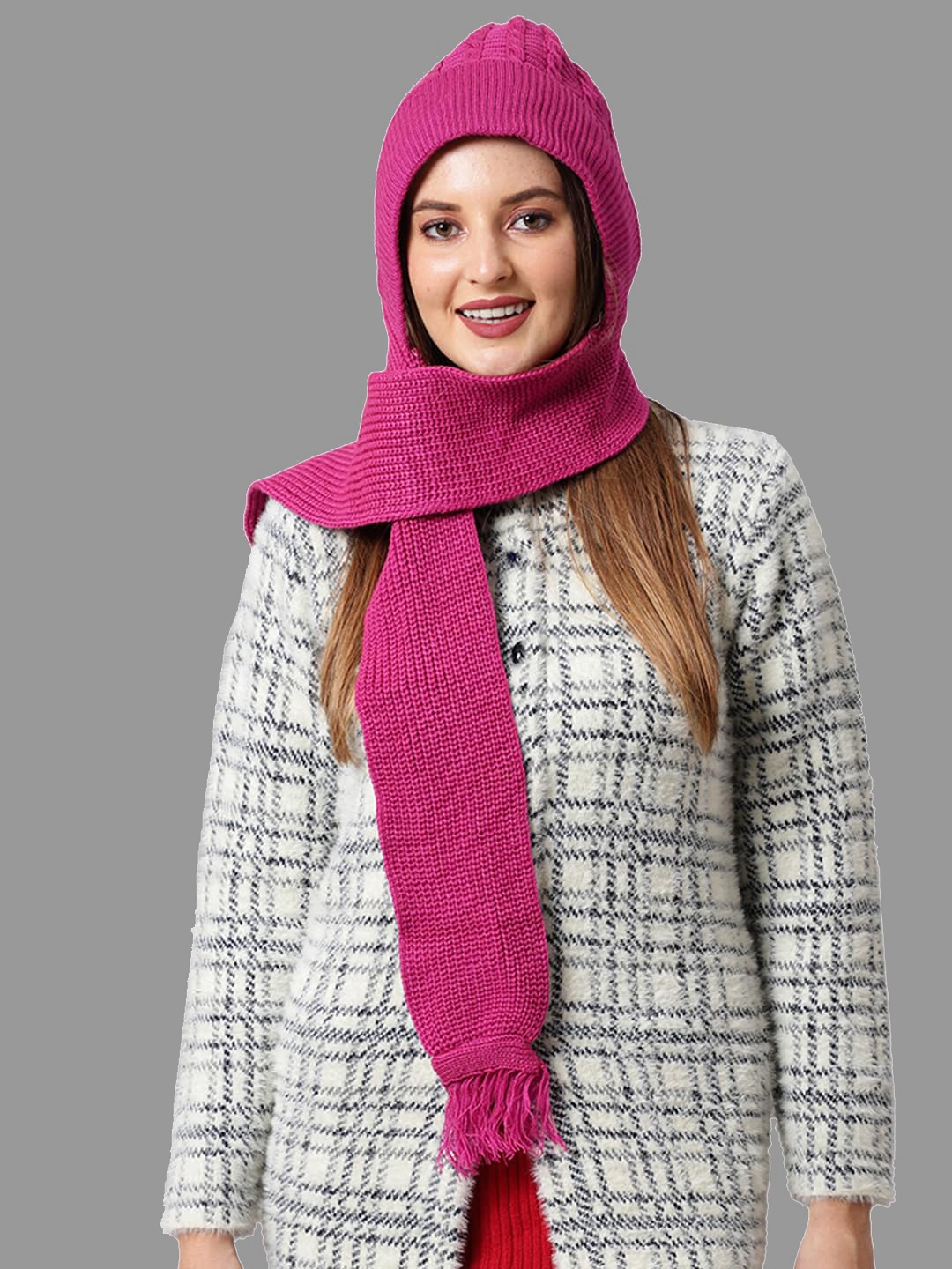 

ELLIS Women Magenta Solid Beanie