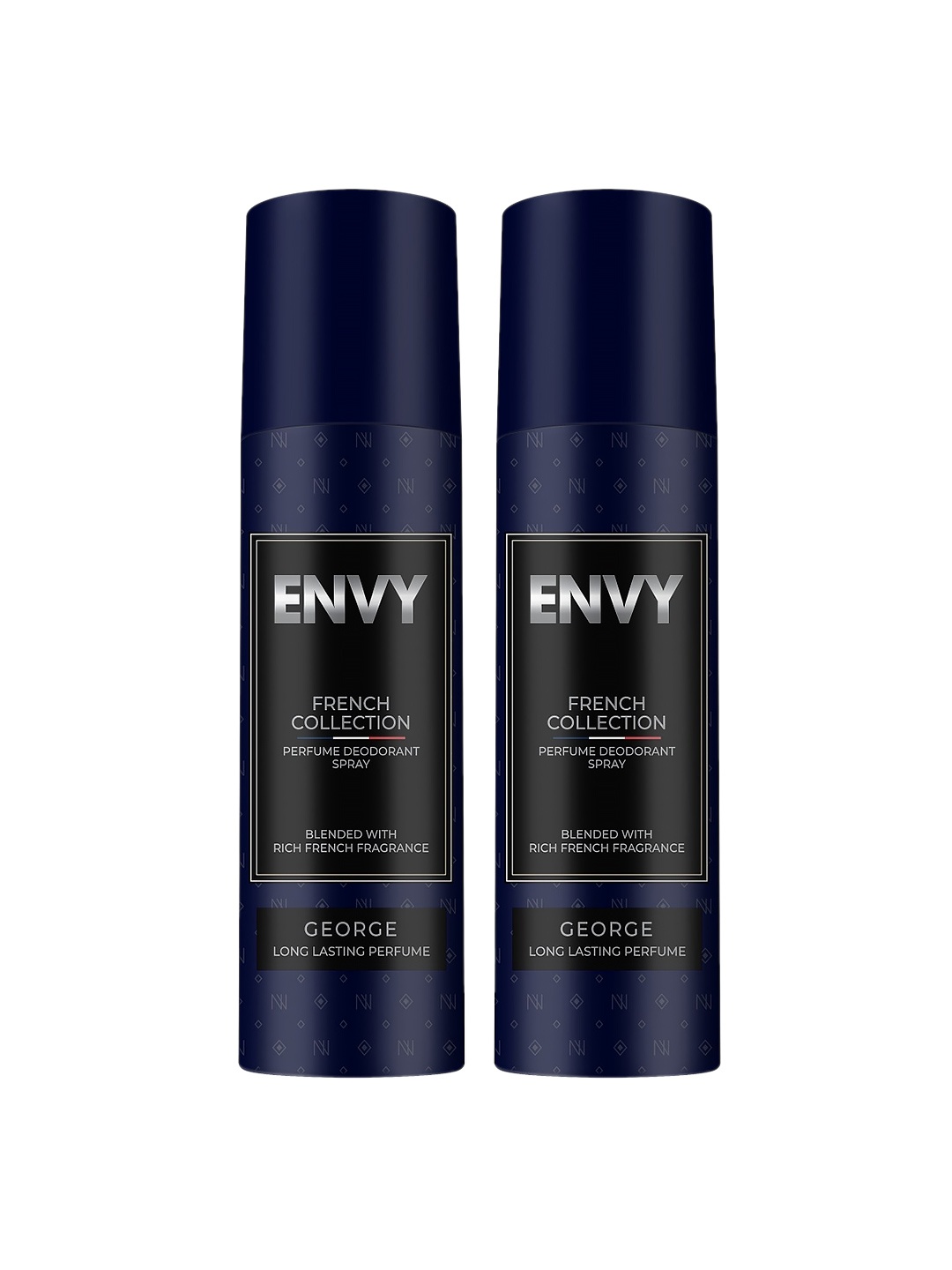 

Envy Men Set of 2 French Collection George Perfume Deodorant Spray - 99g(120ml) each, Navy blue