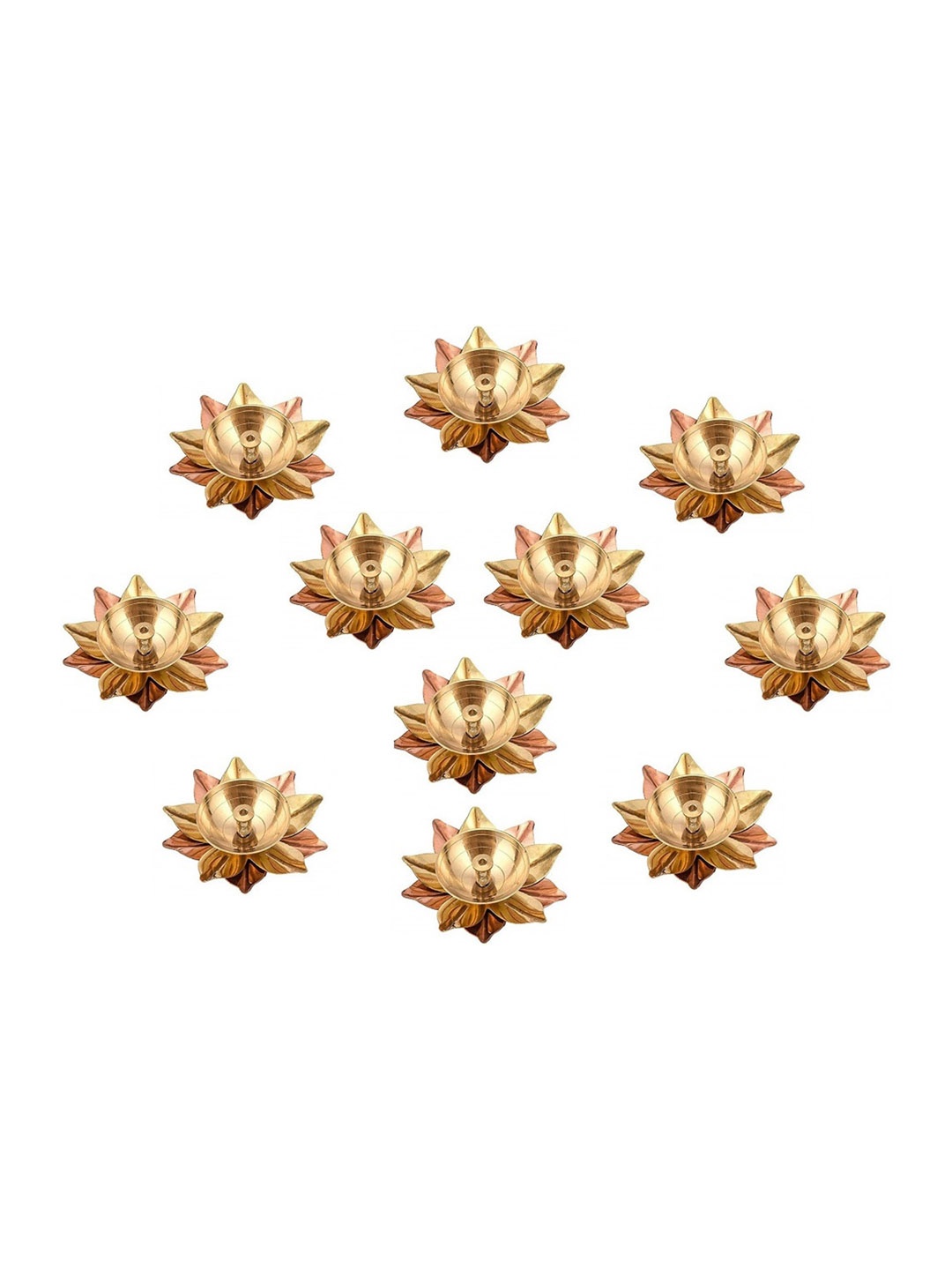 

Fashion Bizz Set Of 11 Gold-Toned Kamal Diyas