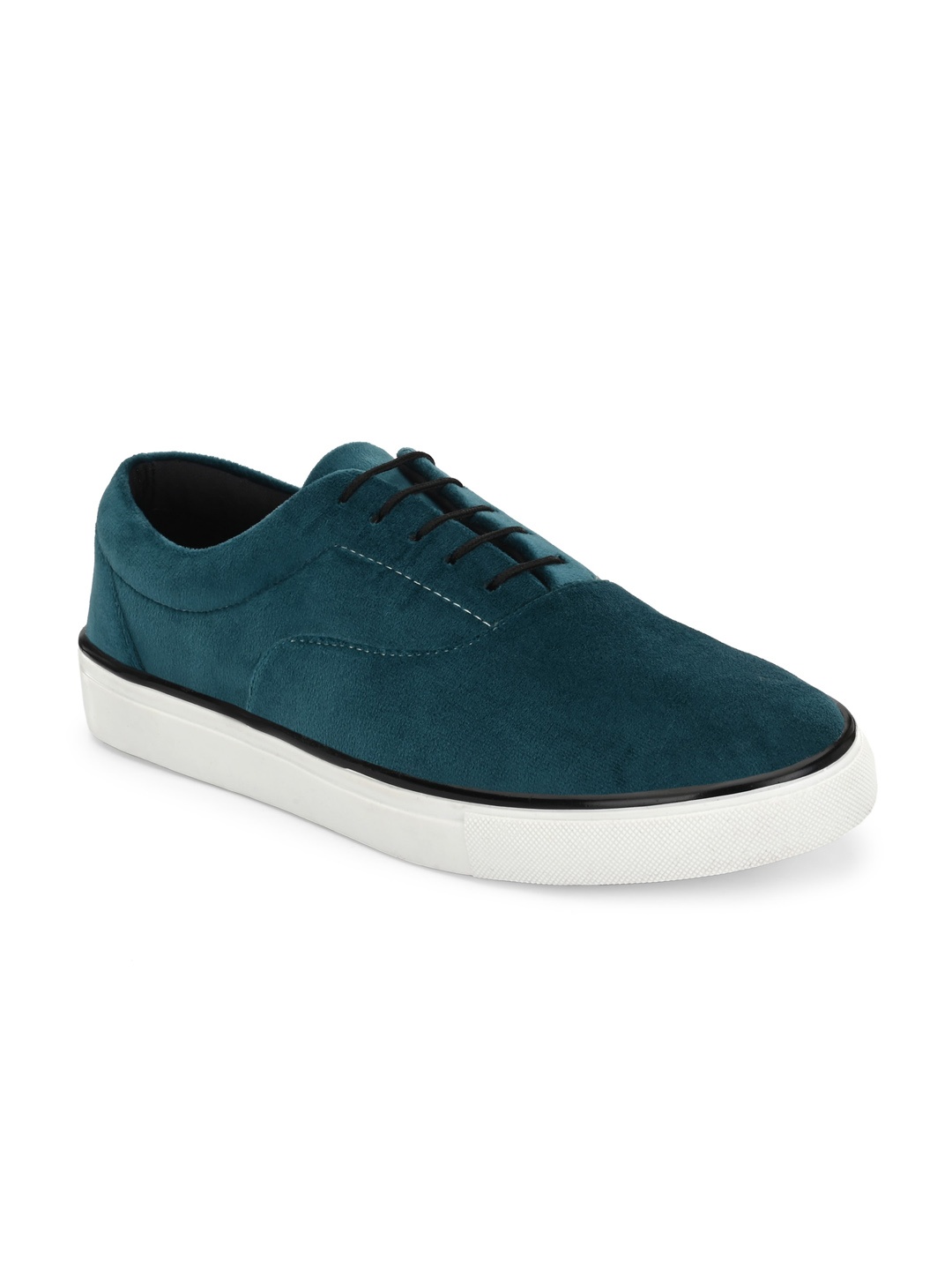 

EXTRIMOS Men Green Suede Sneakers