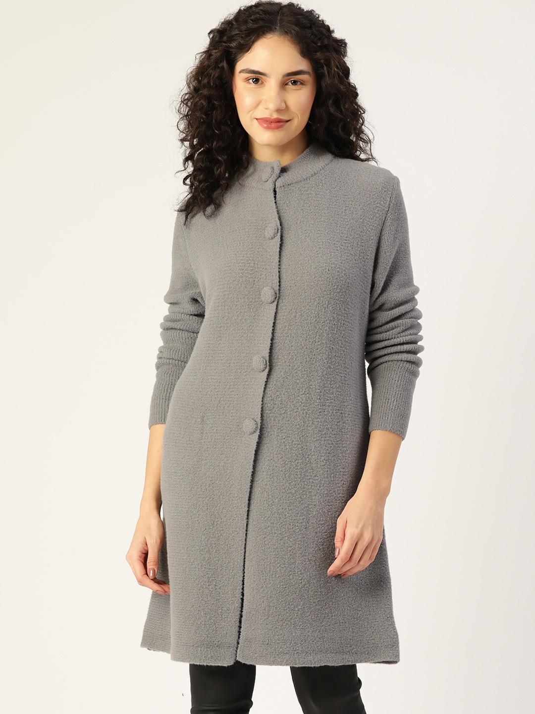 

APSLEY Women Longline Cardigan, Grey
