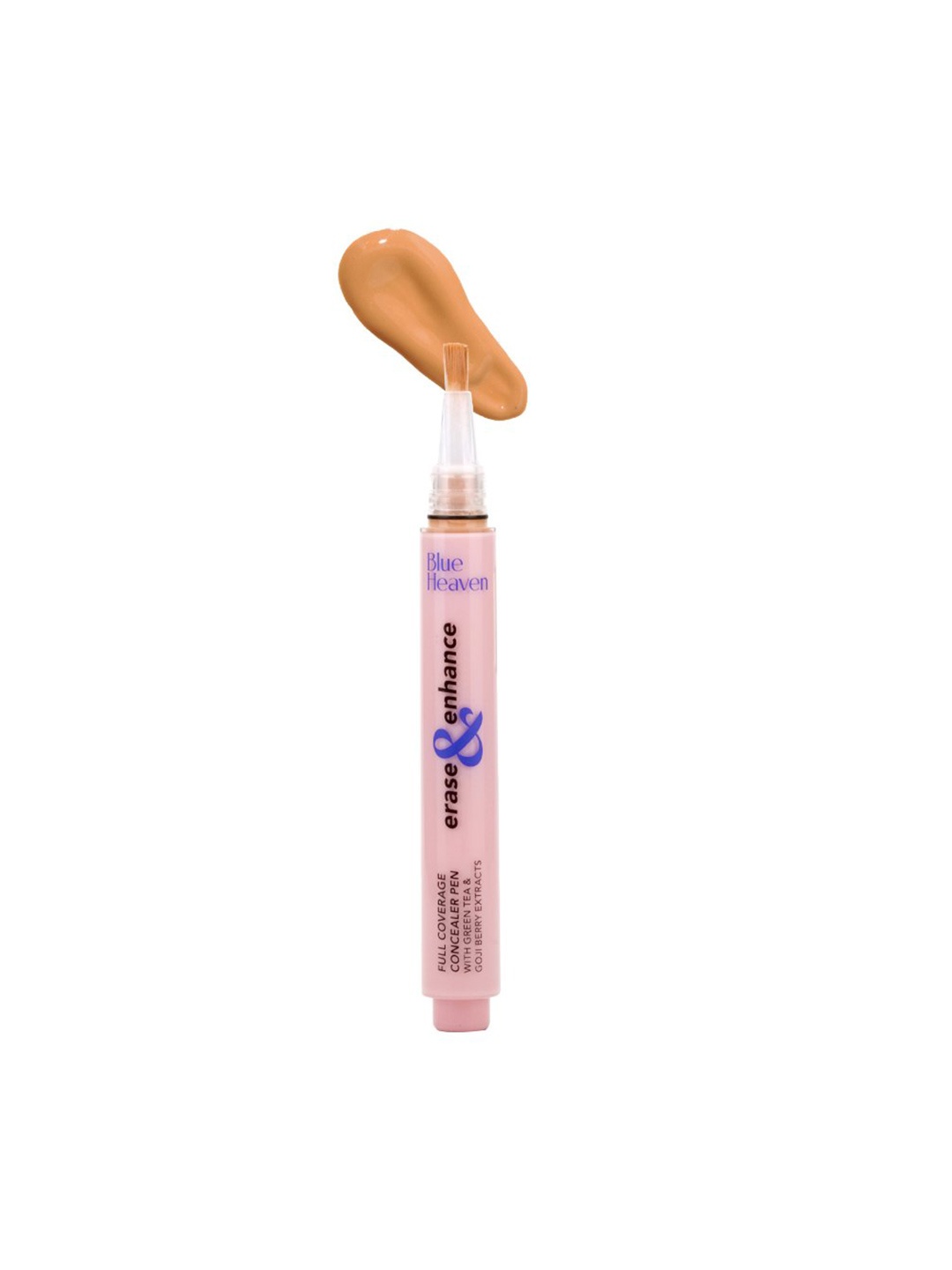 

Blue Heaven Erase & Enhance Full Coverage Concealer Pen with Green Tea 2 ml - Toffee, Nude